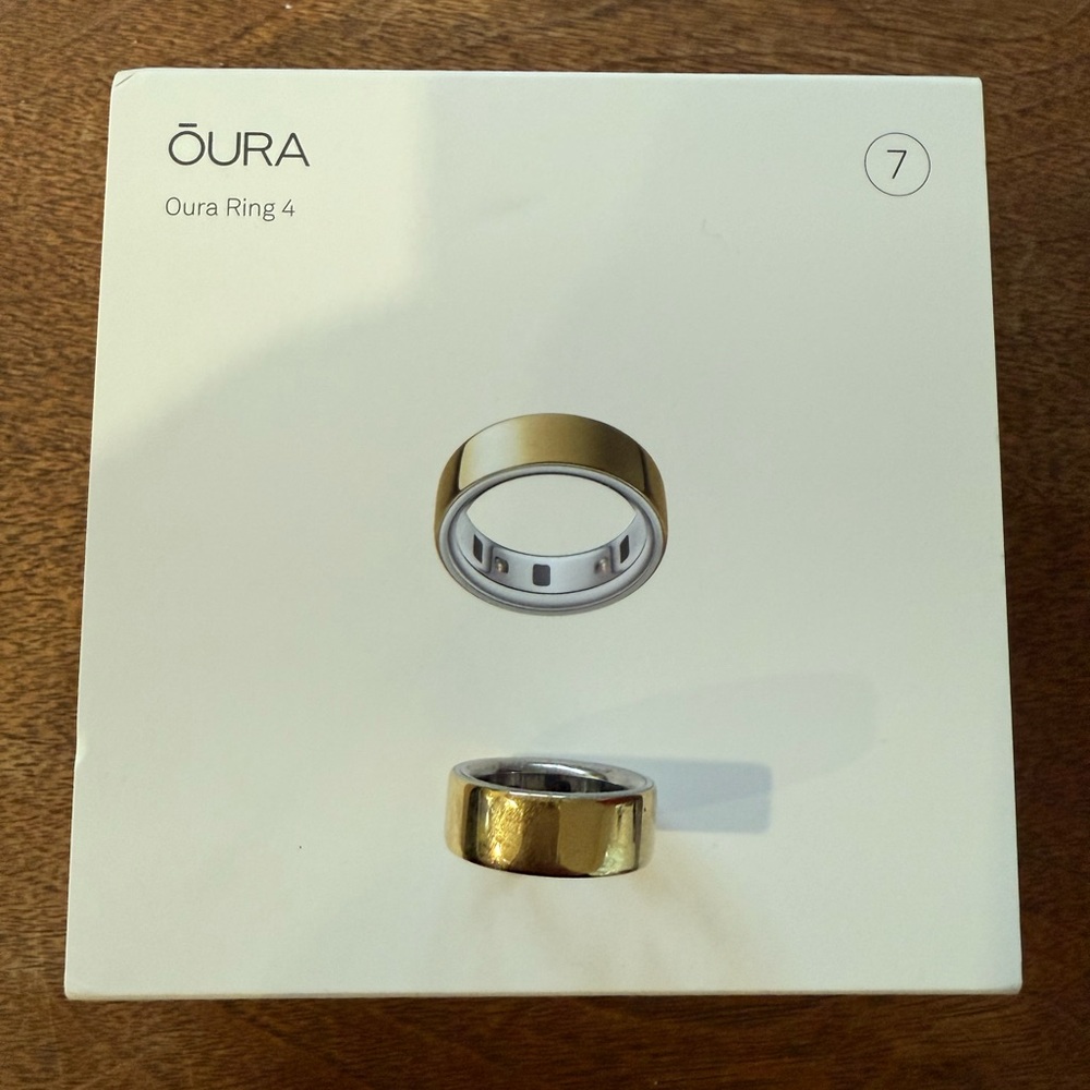 Oura Ring Gen 4 Gold Sz 7